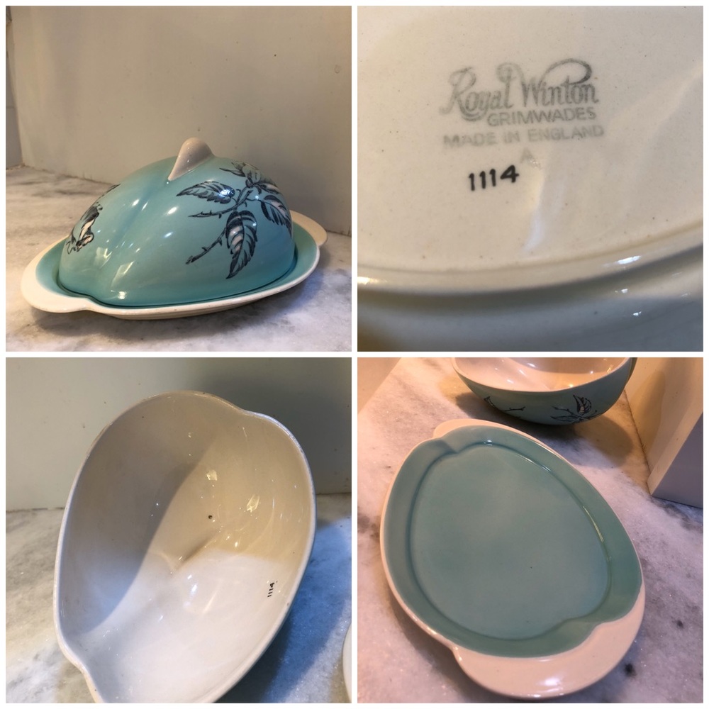 Royal Winton Grimwades Butter Cheese Dish England